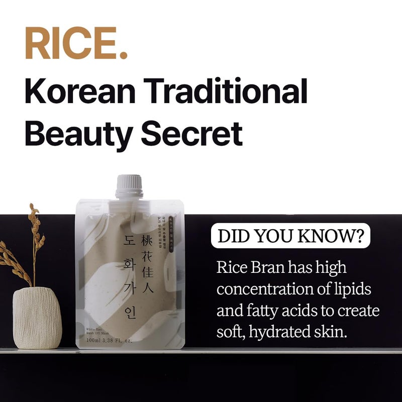 House of Dohwa, White Rice Wash off Facial Mask l Holiday Skincare Essential Korean Skin Care Produced from Domestically Harvested Ingredients, Gentle Hydrating & Soothing l 3.38 fl. Oz - Image 4